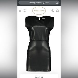 Bishop and Young: Hayden Vegan Leather Mini Dress
